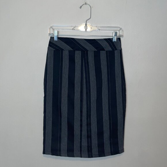 Y2K Black Orchid Black Striped Lace-Up Pencil Skirt Whimsigoth Punk Size XS - Picture 5 of 8